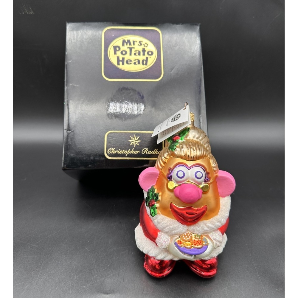 1997 CHRISTOPHER RADKO MS POTATO HEAD AS MRS CLAUS 5.5"‎ ORNAMENT